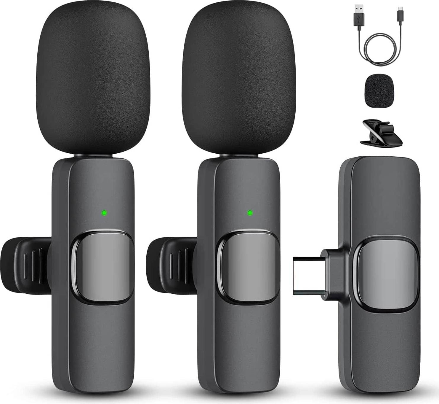 Wireless lavalier microphone 2-Pack Wireless Lavalier Microphone Set