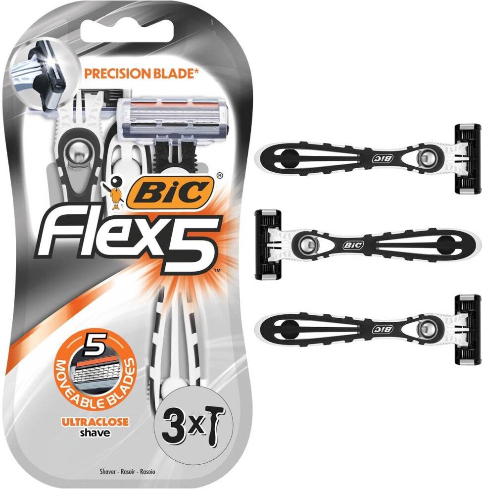 Bic Flex5 Razors Moveable Nano-tech Blades