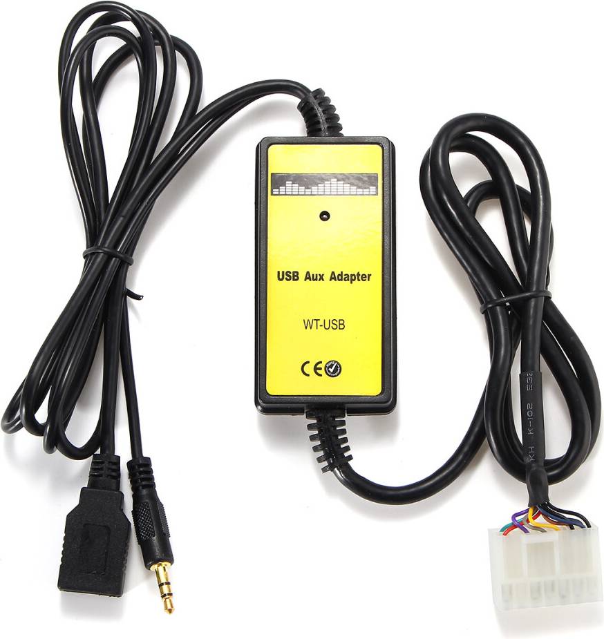 Car USB 3.5mm MP3 Player Interface Adapter