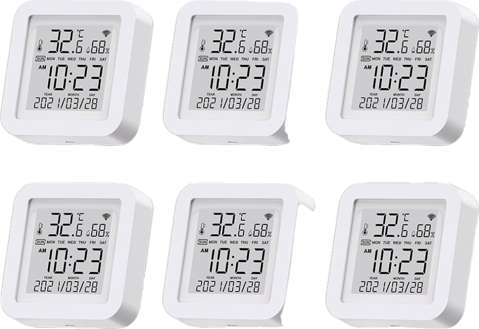 Smart hygrometer Greenzech WiFi Wireless Temperature Humidity Sensor 6Pcs