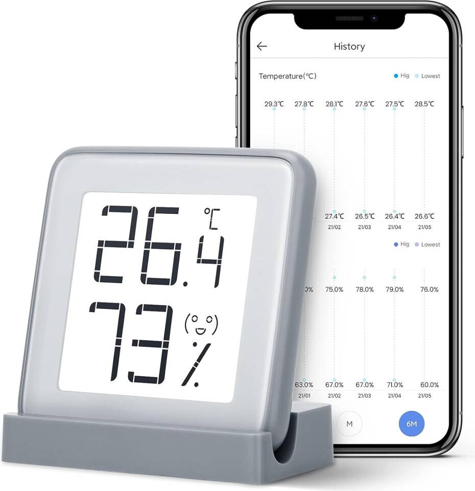 Smart hygrometer Smart Hygrometer with E Ink Display