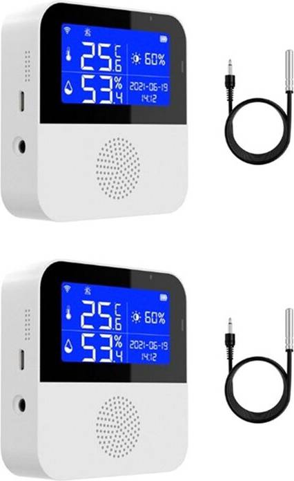 Wifi hygrometer Exogio 2PCS Tuya WiFi Temperature Humidity Sensor