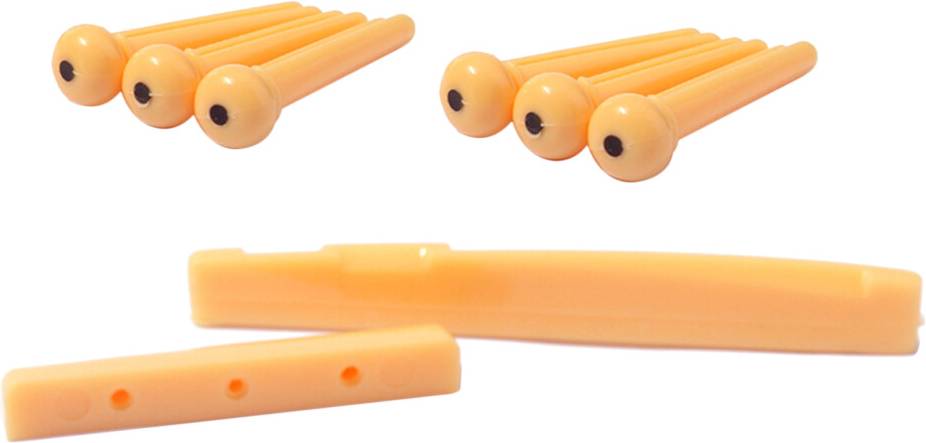 Acoustic Guitar String Plastic Bridge Set