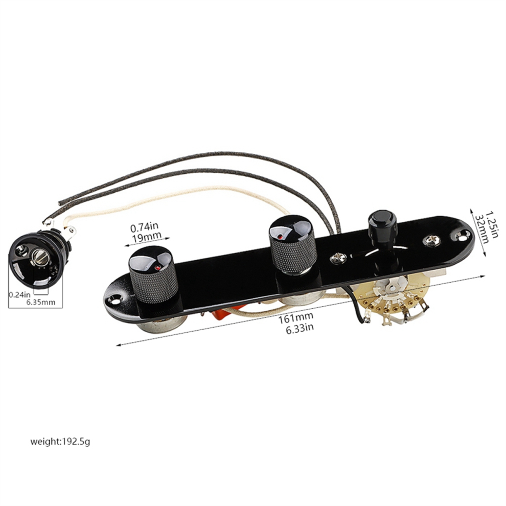 Fully Loaded Guitar Control Plate 3-Way Switch