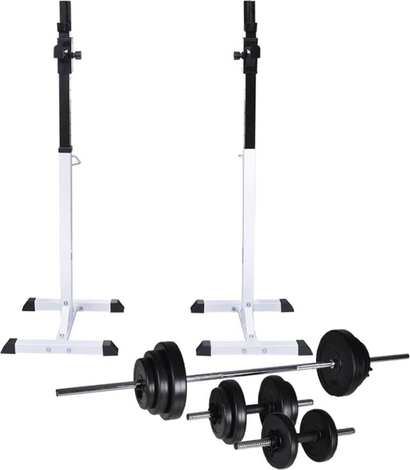 Squat rack Barbell Squat Rack with Dumbbell Set