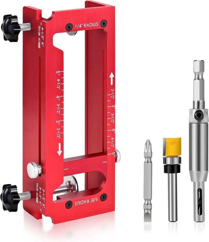 Door hinge jig Adjustable Door Hinge Jig and Router 2.5 x 5 Inch