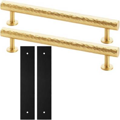 Loops Pull Handle Contrasting Backplate Set 2 Pack