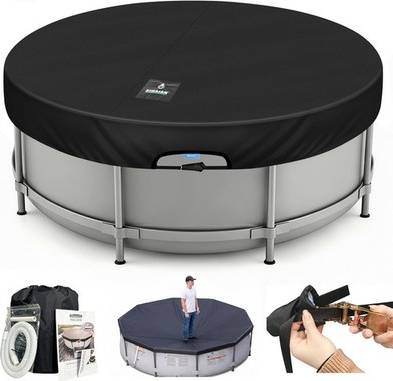 Poolabdeckung Runde Whirlpoolabdeckung Automatische Abfluss