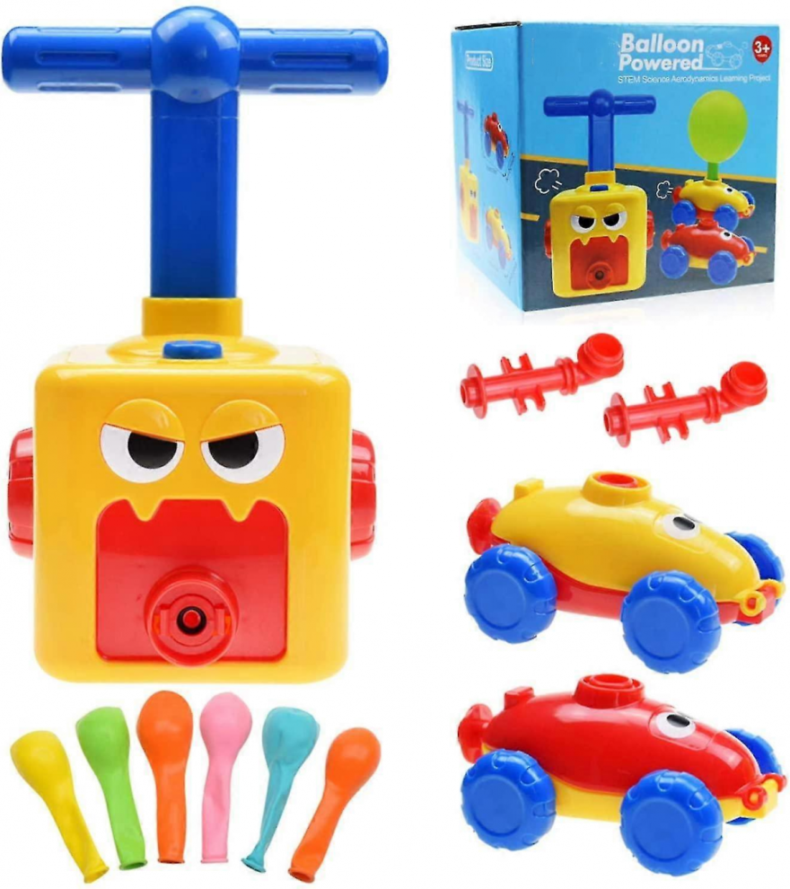 Kids Inflatable Pump Car Racing Toy Set