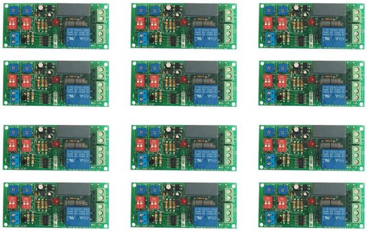 Typecat 12PCS Dual Adjustable Cycle Delay Timing Relay