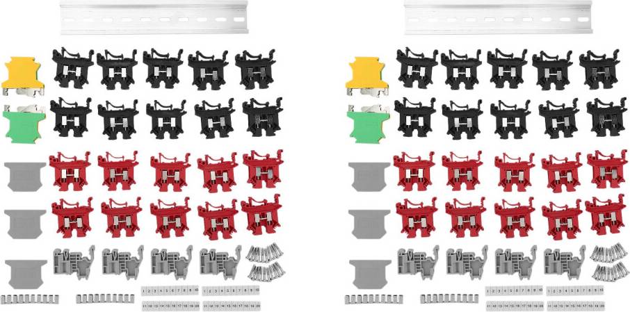 2X DIN Rail Terminal Blocks Kit