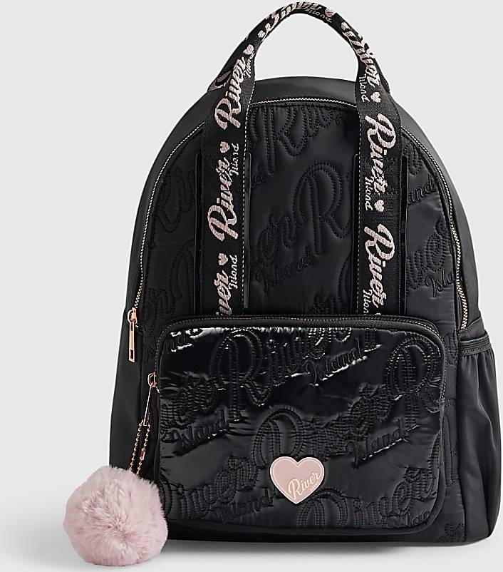 River Island Ri Quilted Girls Ri Quilted Backpack - Black