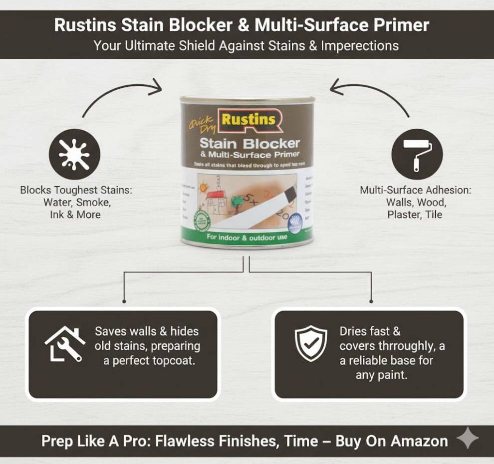 Rustins Stain Blocker MultiSurface Primer 250 ml