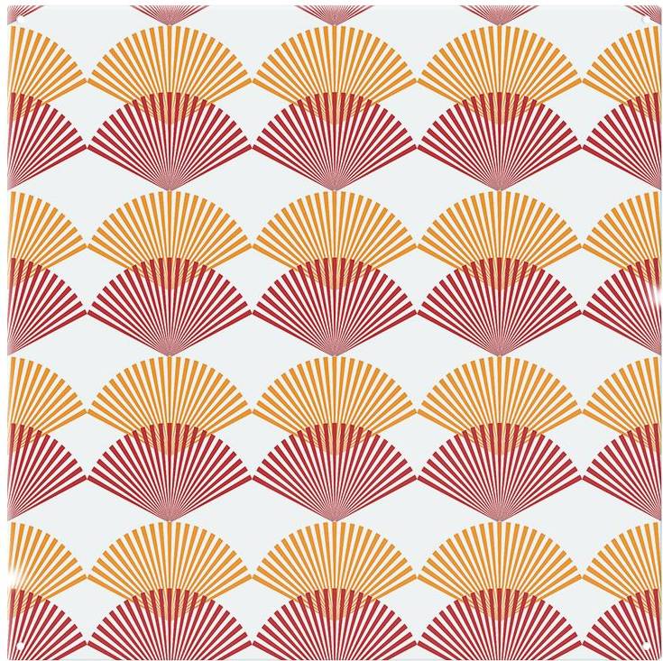 Geometric Sea Shells Splash Back Natural