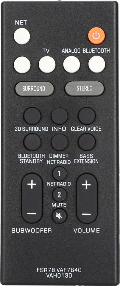 Replacement Remote Control For Yamaha Soundbar