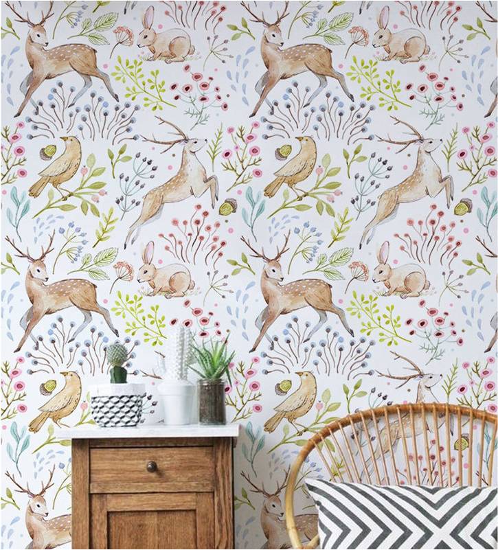 Union Rustic Dania Matte Mural Pink