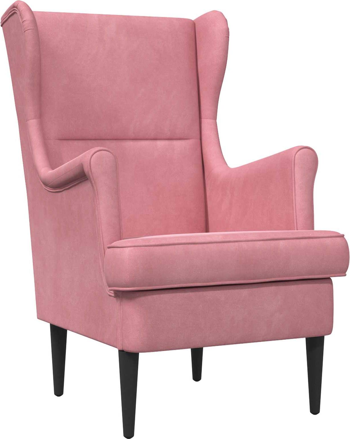 vidaXL Rosa Sammet Fåtölj