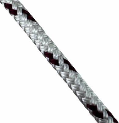 10mm White Burgundy Fleck Polyester Rope