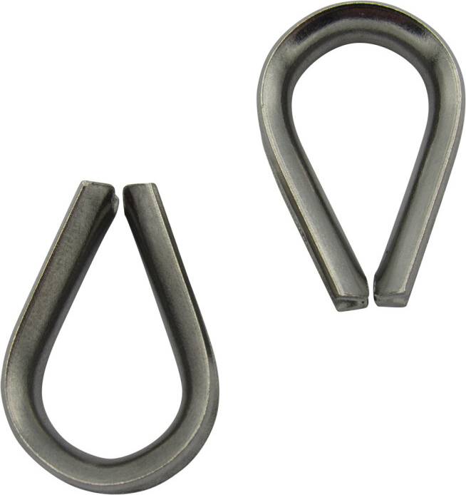 Securefix Direct Stainless Steel Wire Rope Thimbles 20mm X2