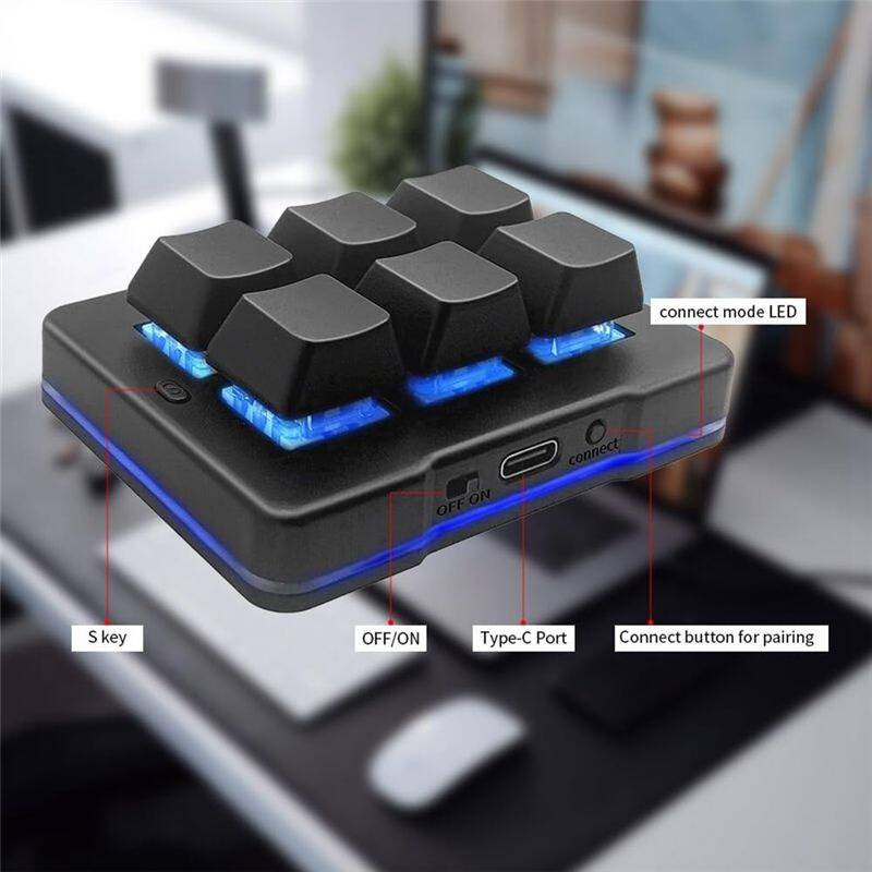 Spactz 6 Key Mini Wireless USB Gaming Keypad