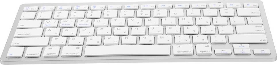 Inoomp 2Pcs Portable Wireless Keyboard White