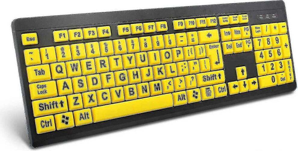 Large Print Wired USB Keyboard Low Vision