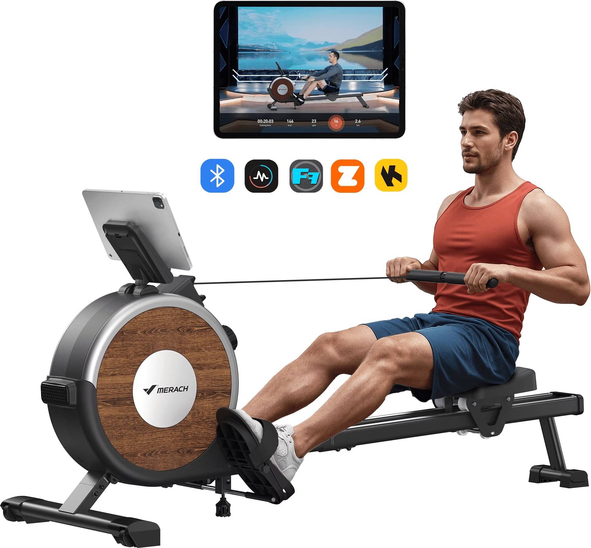 Rower machine Merach Magnetic Rowing Machine 16 Levels