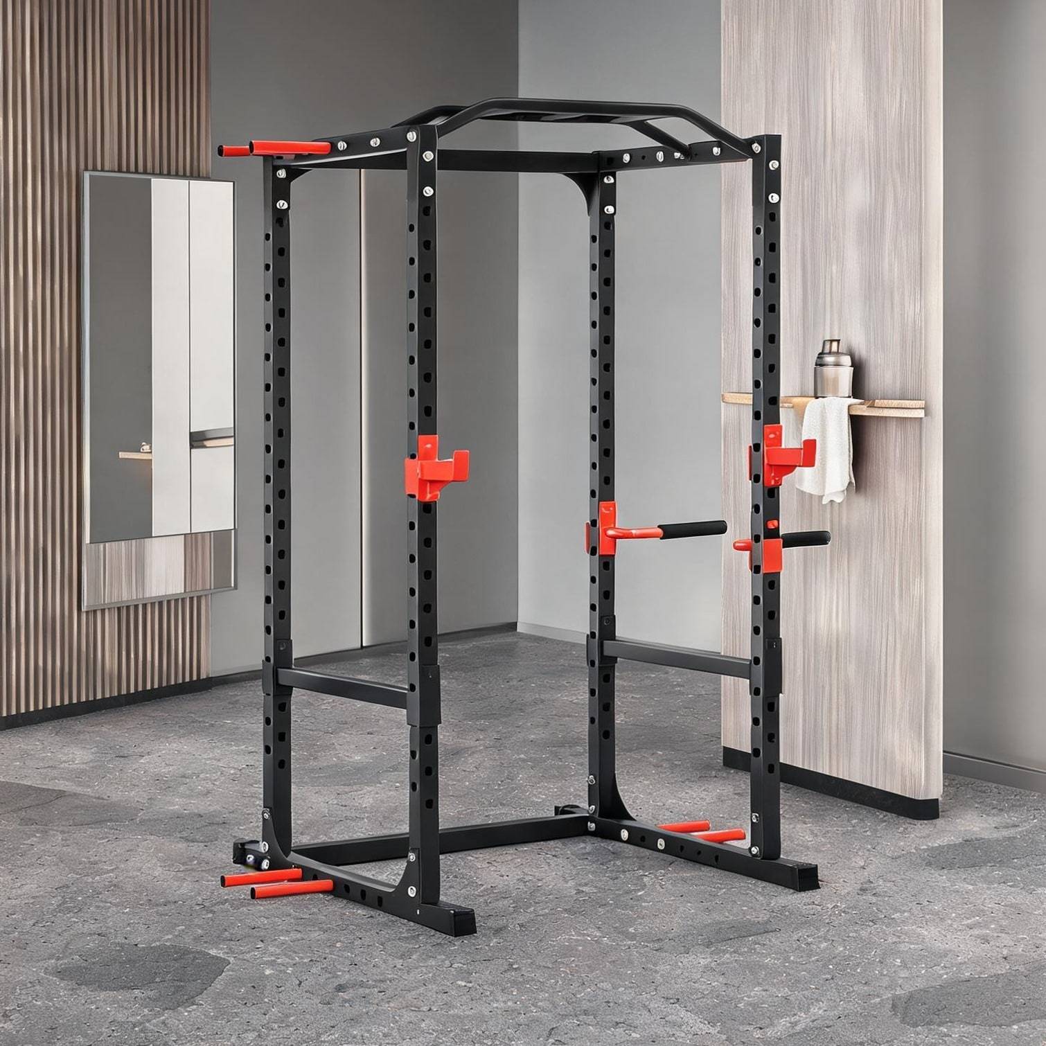 Bench and squat rack Adjustable Design Squat Racks Black