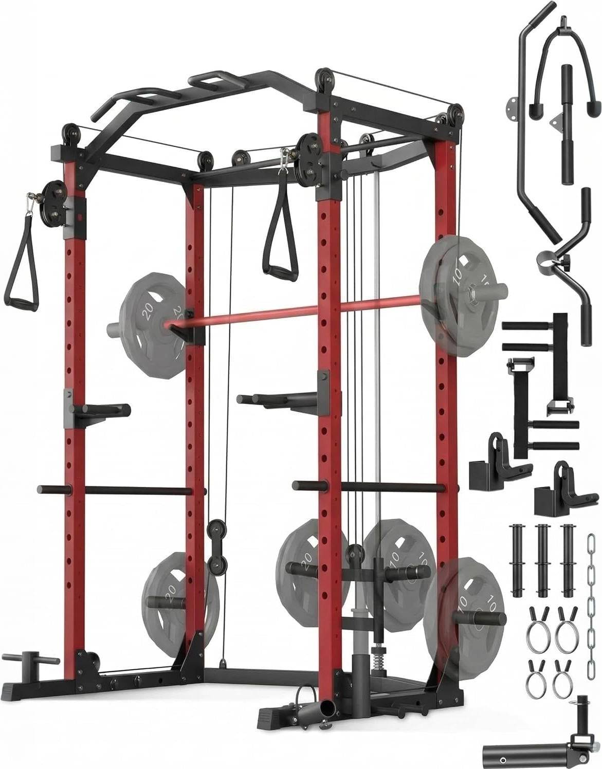 Squat rack Garvee Multi-Function Power Cage Squat Rack