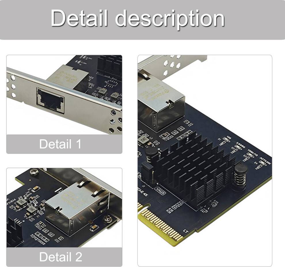 10Gbps PCIe 3.0 X4 to RJ45 Gigabit Networking Card
