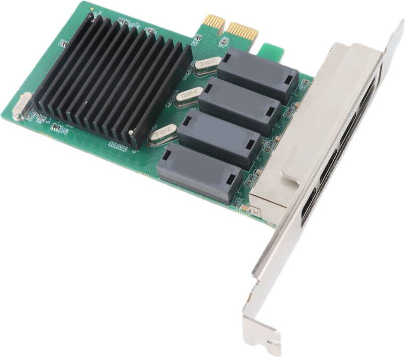 PCIe Network Card 4x RJ45 Gigabit Ethernet