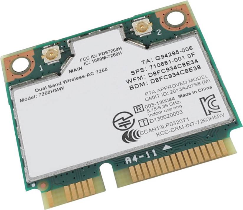 Intel Intel 7260AC Mini PCI-E Wireless Adapter