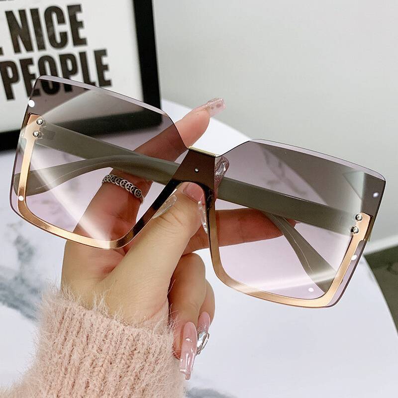 Trendy Style Semiframe Design Sunglasses Sun Protection - StyleD