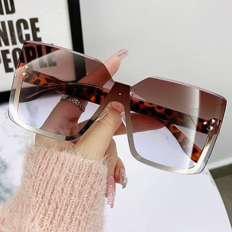 Trendy Style Semiframe Design Sunglasses Sun Protection - StyleA