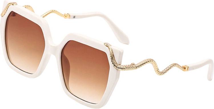 Large Frame Sunglasses Unique Snake Design Temples