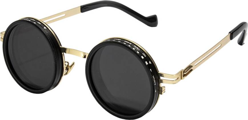 Adjustable Tint Polarized Sunglasses Round Retro Rotation Style UV-Protective Shatterproof Beach