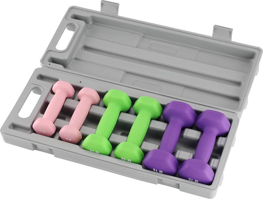 Hex Dumbbell Set with Rack and Storage Box