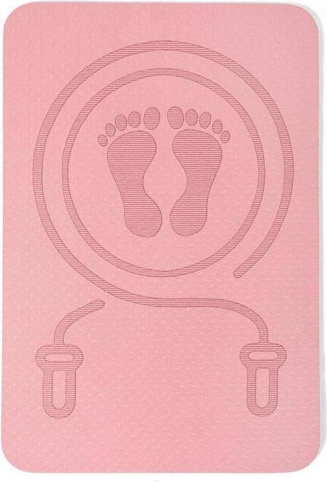 Pink Shockproof Exercise Skipping Mat