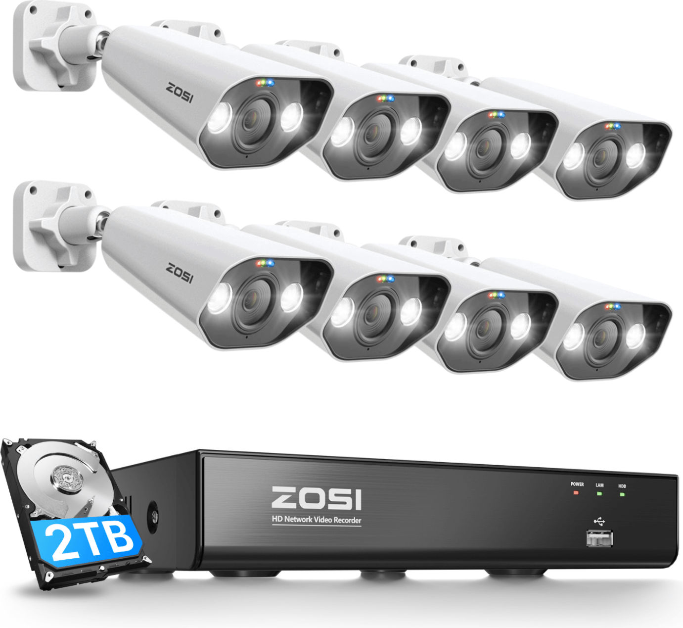 Security camera system Zosi C182 C225 4K PoE Security Camera System