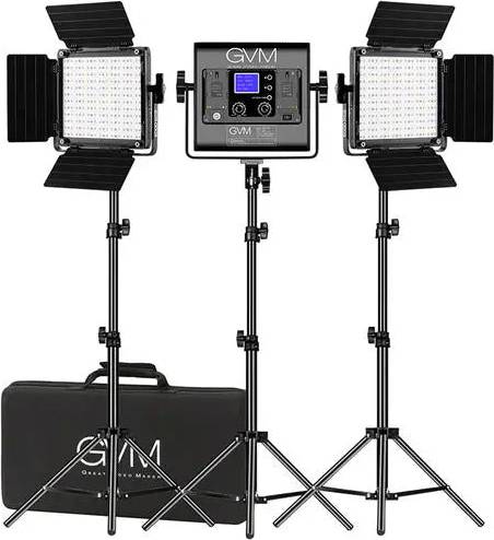 GVM 800D-RGB LED Studio Video Light Kit