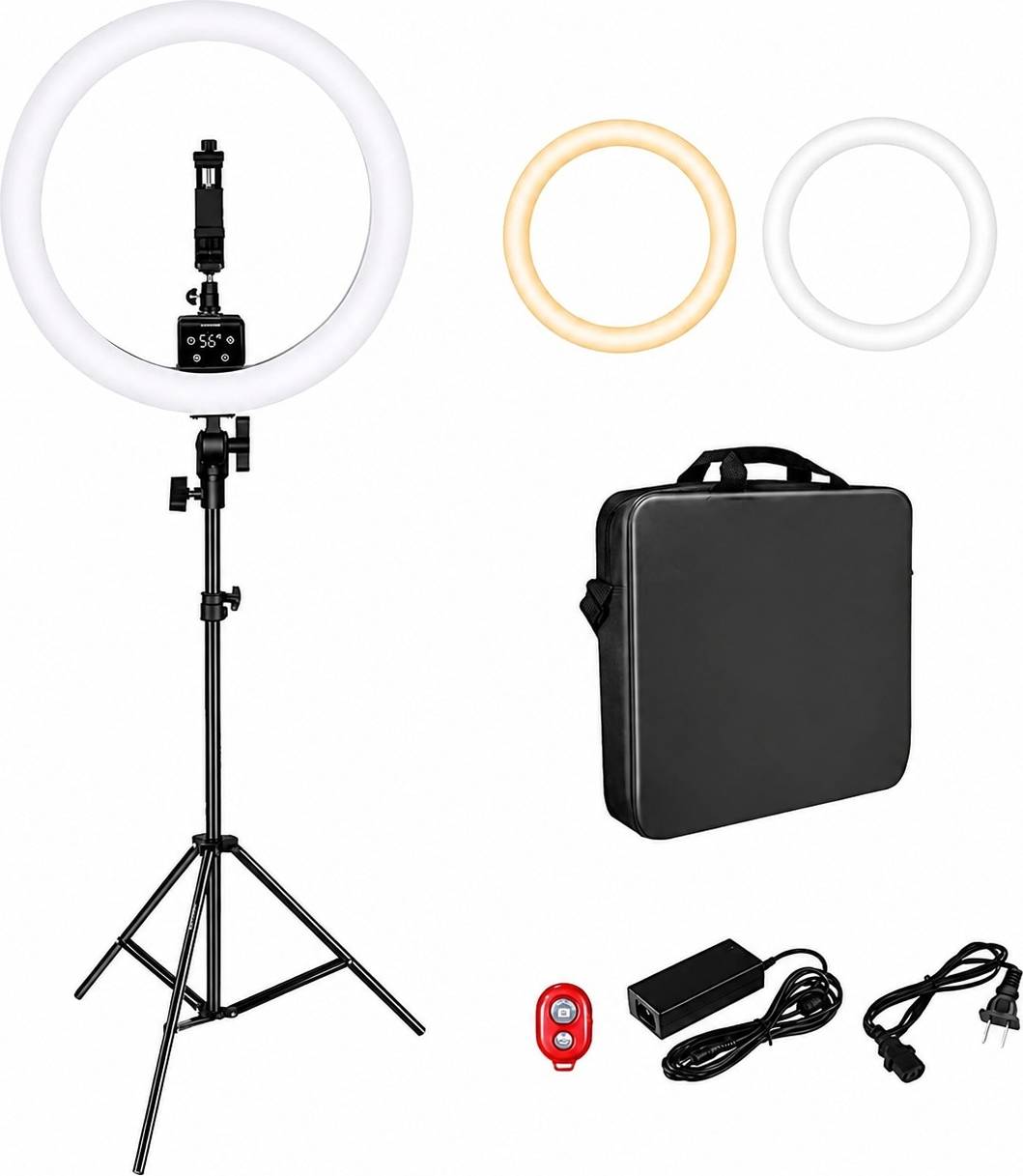 Led ring light 16 Inch LED Ring Light with LCD Screen