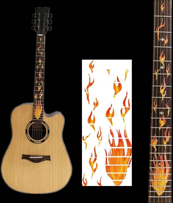 Gitarr Fretboard Decals Inlay Sticker