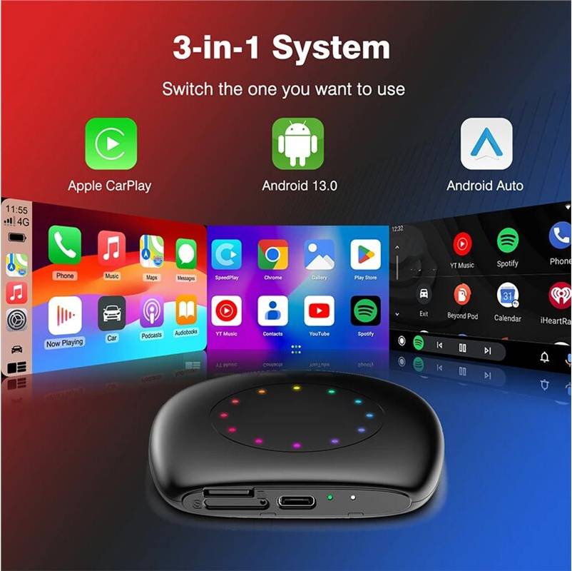 Android 13 CarPlay LED Box 4GLTE GPS