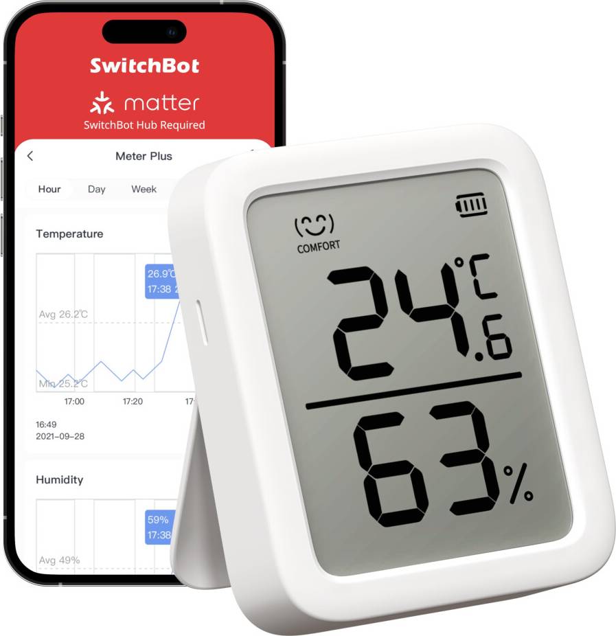 Smart hygrometer SwitchBot Smart Room Thermometer Hygrometer Sensor