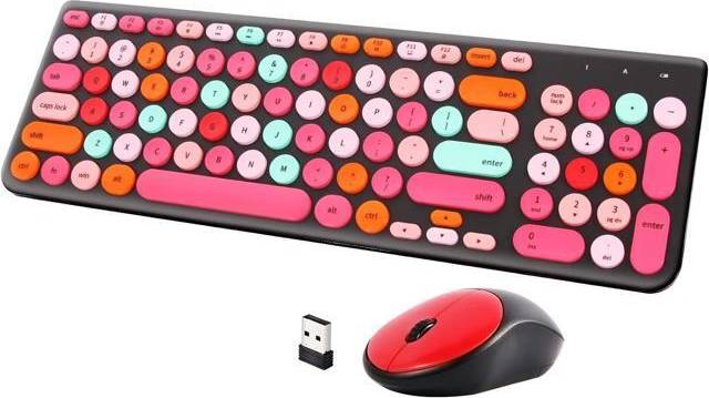 Wireless keyboard and mouse combo Wireless Keyboard Mouse Combo with Round Keycaps