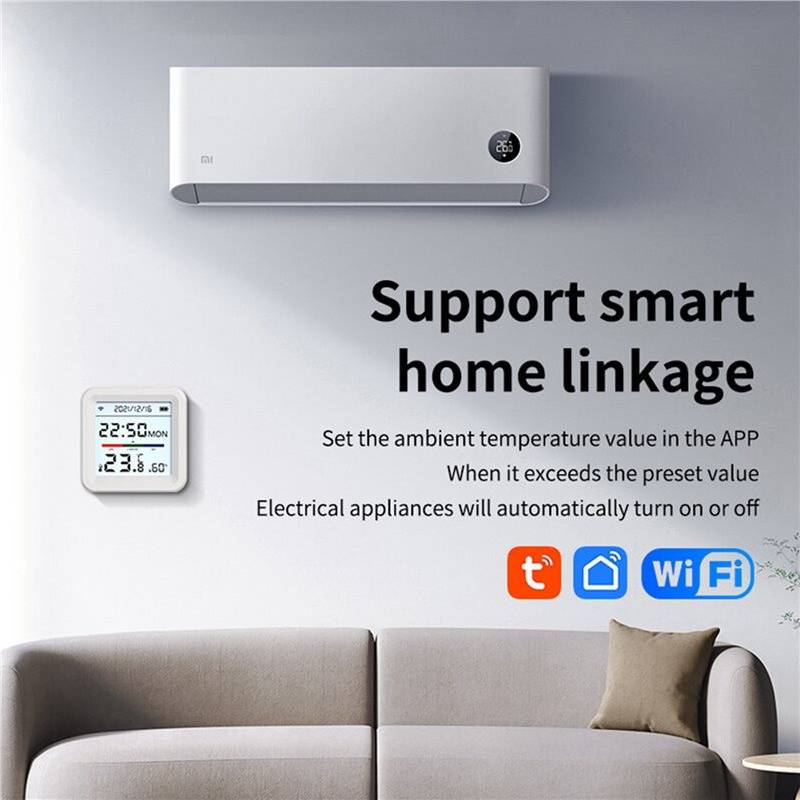 Vejrstationer wifi Exogio Tuya WiFi Temperature Humidity Sensor