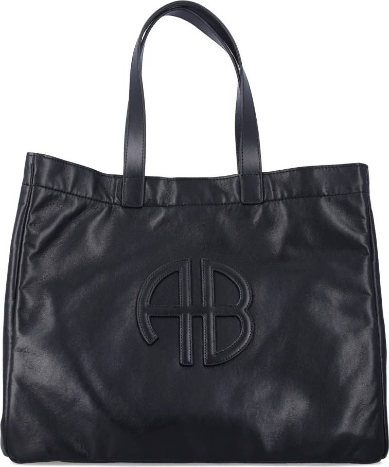 Anine Bing Large Rio Tote Bomuld - Sort