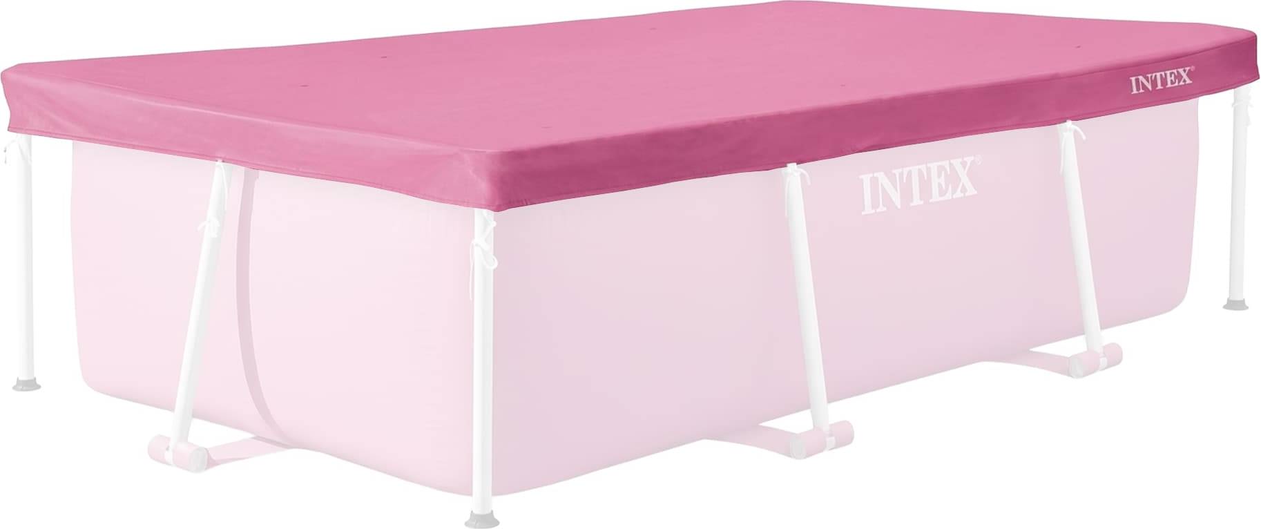 Intex rectangular pool Intex 7.2ft x 4.9ft Rectangular Outdoor Backyard Swimming Pool Cover Pink
