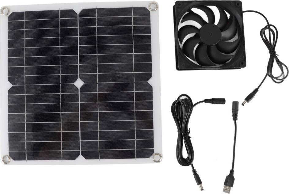 12W Monocrystalline Solar Panel Fan Kit