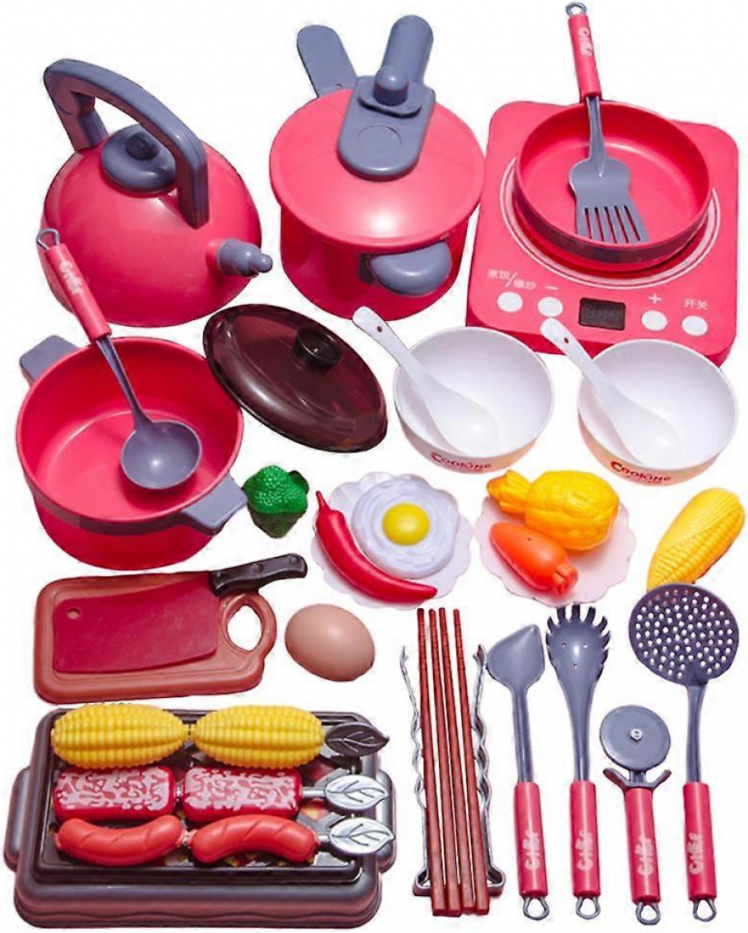 Rose Red Kitchen Pretend Play Set
